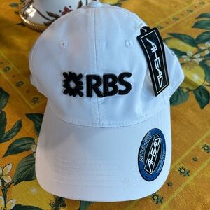 NWT RBS White Golf Hat Cap Ahead Classic Cut Cool UPF 50 Hit the Links in Style